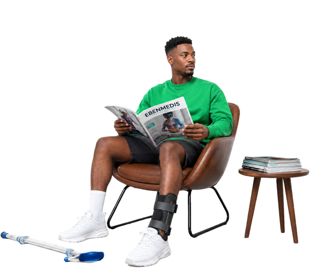 kinésithérapie Jeune Homme Lisant Un Magazine 1024x893
